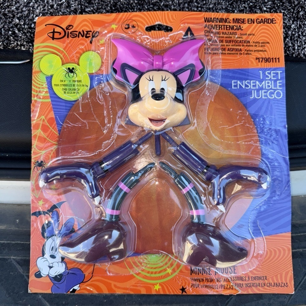 Disney Minnie Mouse Halloween Pumpkin Decoration Pumpkin Push Ins
